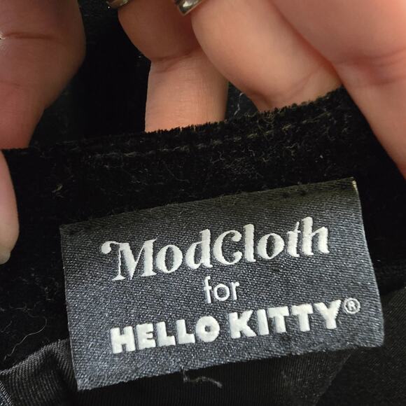 Modcloth for Hello Kitty black velvet tulle fit and flare 1/2 sleeve dress - Picture 14 of 14